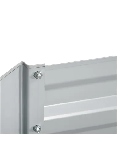 Outsunny Raised Beds for Garden, Galvanised Steel Outdoor Planters with Multi-reinforced Rods, 180 x 90 x 59 cm, Light Grey