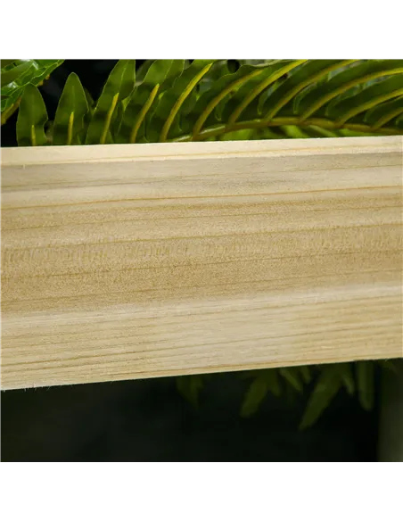 Outsunny 3 Tier Garden Planters with Trellis for Vine Climbing, Wooden Raised Beds, 95x95x110cm, Natural Tone