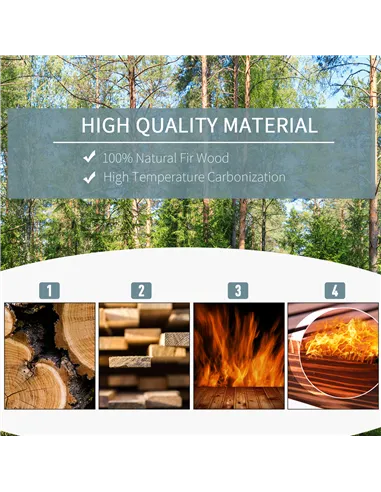 Outsunny 58L Garden Raised Bed Planter Grow Containers for Outdoor Patio Plant Flower Vegetable Pot Fir Wood, 100 x 36.5 x 36 cm