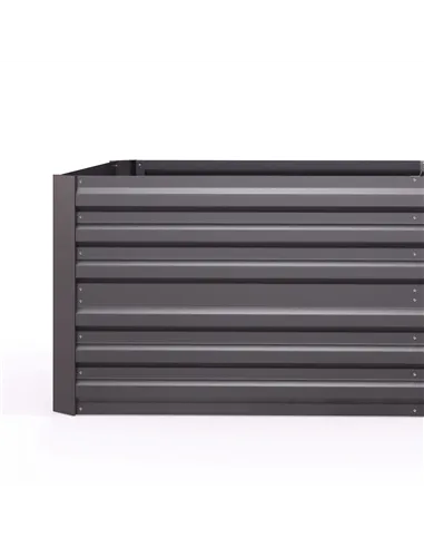 Outsunny Raised Beds for Garden, Galvanised Steel Outdoor Planters with Multi-reinforced Rods, 180 x 90 x 59 cm, Dark Grey
