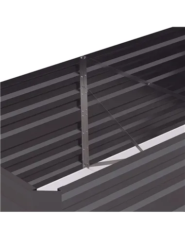 Outsunny Raised Beds for Garden, Galvanised Steel Outdoor Planters with Multi-reinforced Rods, 180 x 90 x 59 cm, Dark Grey
