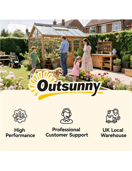 Outsunny Wall-mounted Wooden Garden Planters with Trellis, Drainage Holes and 3 Planter Boxes for Patio, Carbonised