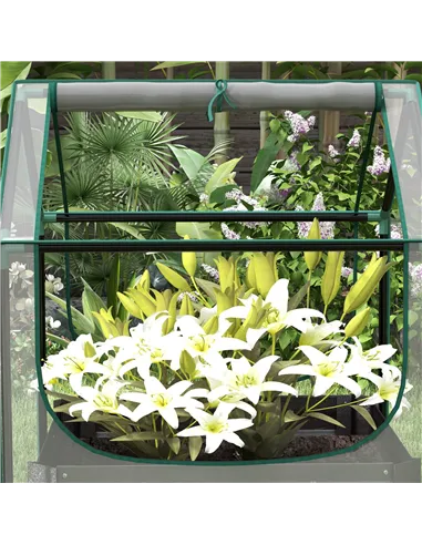 Outsunny 61 x 61cm Garden Planter Bed, with Cover - Grey