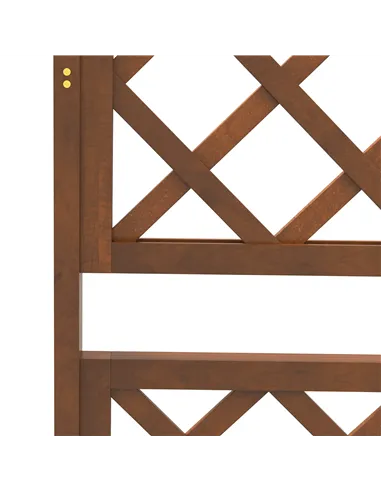 Outsunny Wooden Trellis Planter Box, Raised Garden Bed to Grow Vegetables, Herbs and Flowers, Orange