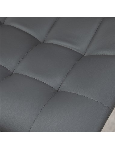 HOMCOM Adjustable Bar Stools Set of 2, Swivel PU Leather Upholstered Barstools with Tufted Seat and Back, Breakfast Bar Chairs f