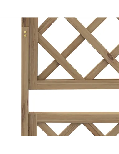 Outsunny Wooden Trellis Planter Box, Raised Garden Bed to Grow Vegetables, Herbs and Flowers, Natural Tone