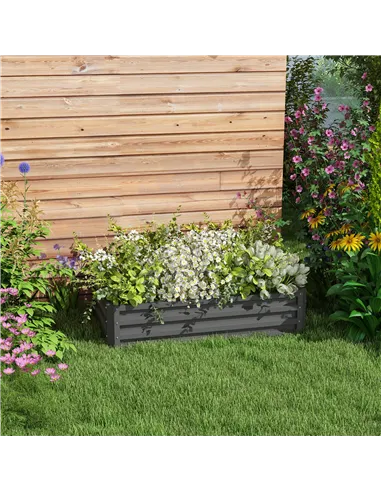 Outsunny Rectangle Raised Garden Bed Box with Weatherized Steel Frame for Vegetables, Flowers, & Herbs, 120 cm x 60 cm x 30.5 cm
