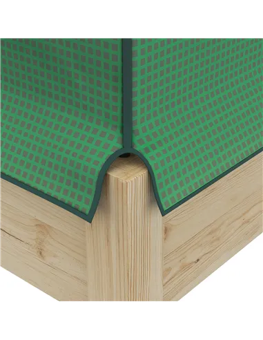 Outsunny Wooden Planter Box with PE Greenhouse Cover and Bed Liner, Raised Garden Bed for Vegetables, Flowers, Herbs