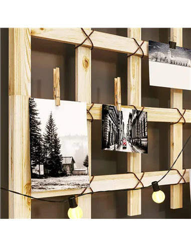 Outsunny Wooden Trellis Planter, Raised Garden Bed with Wheels, to Climb and Grow Vegetables, Herbs and Flowers, Natural