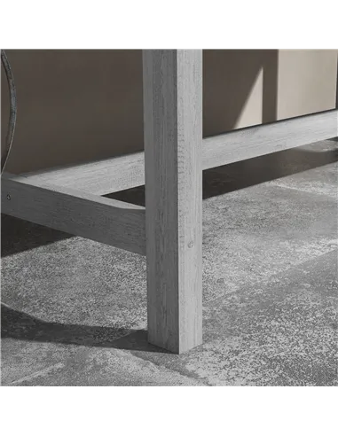 Outsunny 60 x 120cm Raised Garden Bed with Wooden Base - Grey