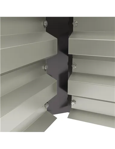 Outsunny Set of Two 110 x 50cm Steel Planter Boxes -  Dark Grey