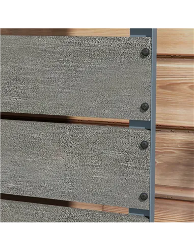 Outsunny 34 x 69.5cm Garden Planter Box, with Back Trellis, Grey