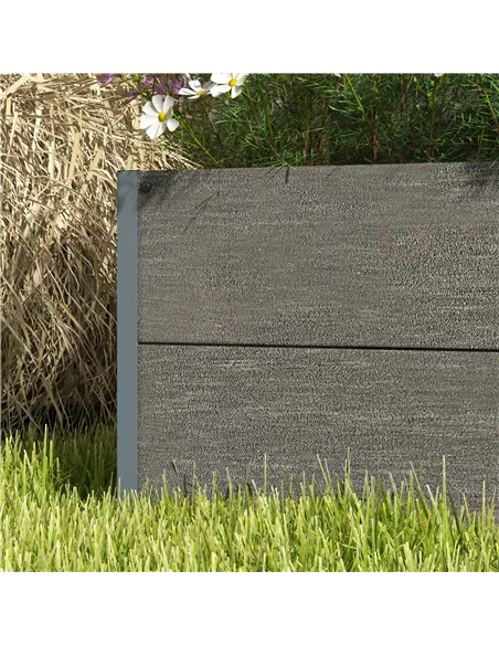 Outsunny 34 x 69.5cm Garden Planter Box, with Back Trellis, Grey