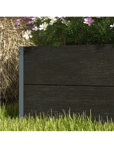 Outsunny 34 x 69.5cm Garden Planter Box, with Back Trellis, Black