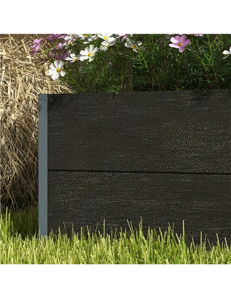 Outsunny 34 x 69.5cm Garden Planter Box, with Back Trellis, Black