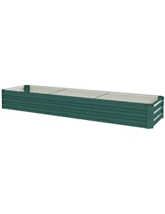 Outsunny 60 x 240cm Galvanised Steel Planter, with Open Bottom