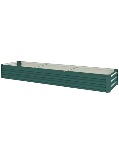 Outsunny 60 x 240cm Galvanised Steel Planter, with Open Bottom