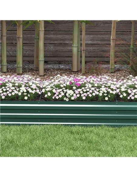 Outsunny 60 x 240cm Galvanised Steel Planter, with Open Bottom