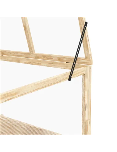 Outsunny 2-In-1 Wooden Greenhouse Planter Box - Natural