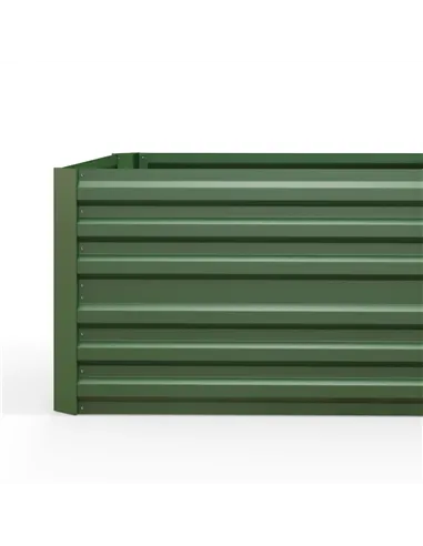 Outsunny Set of 2 Raised Beds for Garden, Galvanised Steel Outdoor Planters with Multi-reinforced Rods for Vegetables, Plants, F