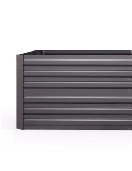 Outsunny Set of 2 Raised Beds for Garden, Galvanised Steel Outdoor Planters with Multi-reinforced Rods for Vegetables, Plants, F