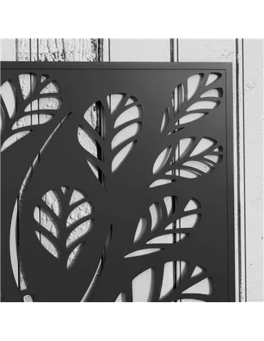 Outsunny Outdoor Metal Planter, with Back Trellis - Black