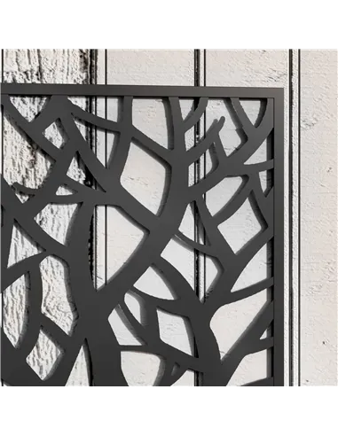 Outsunny Outdoor Metal Planter, with Back Trellis - Black