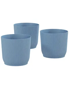 Outsunny Set of Three Ф22cm Planters - Blue