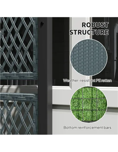 Outsunny Garden Planter Box with Trellis, Liner for Climbing Plants, Vegetables, Flowers, 90 x 35 x 148 cm, Charcoal Grey