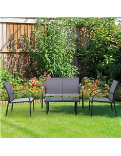 Outsunny Four-Piece Minimal Garden Patio Set - Grey 2