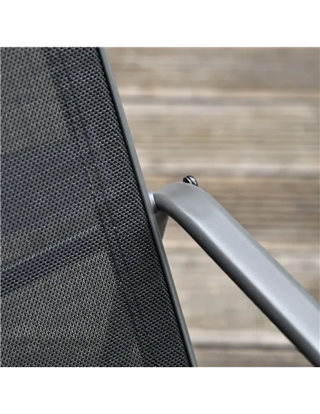 Outsunny Four-Piece Minimalistic Garden Sofa Set - Black