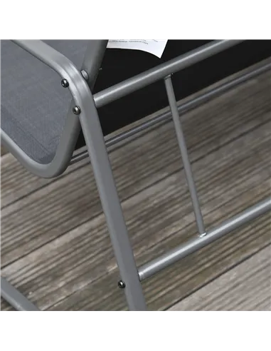 Outsunny Four-Piece Minimalistic Garden Sofa Set - Black