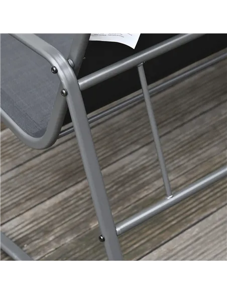 Outsunny Four-Piece Minimalistic Garden Sofa Set - Black