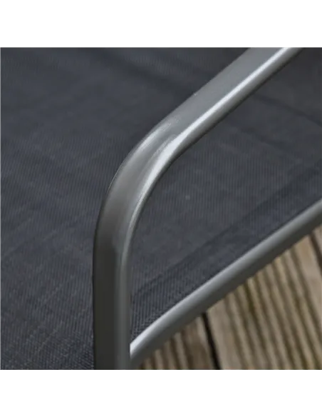 Outsunny Four-Piece Minimalistic Garden Sofa Set - Black