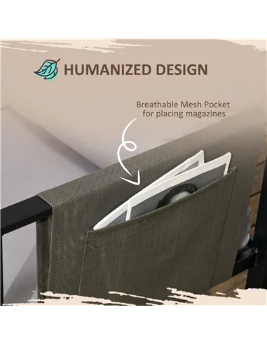 Outsunny 5 Seater Garden Corner Sofa Set, 4 Pieces Metal Garden Furniture Set with Loveseats, Glass Top Coffee Table, Breathable