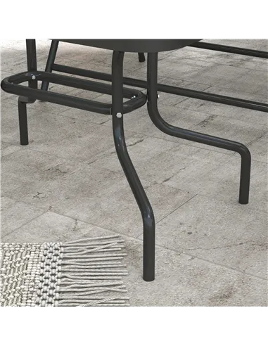 Outsunny Four-Piece Metal Garden Sofa Set - Mixed Grey