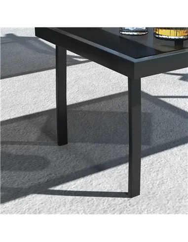 Outsunny Four-Piece Curved Steel Garden Dining Set  - Beige/Grey