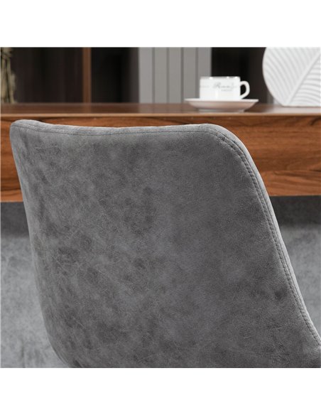 HOMCOM Modern Bar Stools Set of 2, Height Adjustable Swivel Bar Chairs with Backrest, Gas Lift and Footrest, Microfibre Barstool