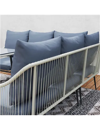 Outsunny Six-Piece Rattan Strong Garden Sofa Set - Grey