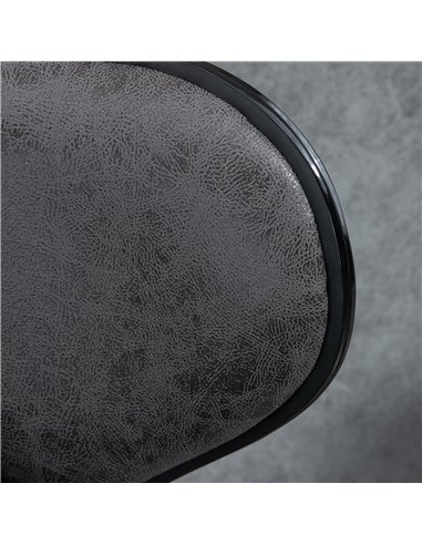 HOMCOM Adjustable Bar Stools Set of 2, Swivel Leathaire Upholstered Barstools with Large Seat, Breakfast Bar Chairs with Back, F