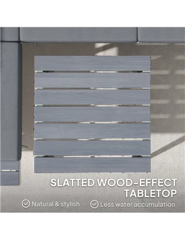 Outsunny 3 Piece Garden Furniture Set with 5-Level Adjustable Lounger, L Shaped Garden Corner Sofa with Cushions, Mesh Seat, Sla