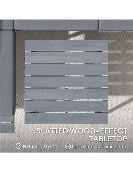 Outsunny 3 Piece Garden Furniture Set with 5-Level Adjustable Lounger, L Shaped Garden Corner Sofa with Cushions, Mesh Seat, Sla