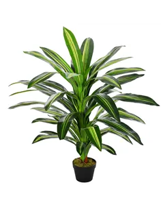 Outsunny Artificial Plant in Pot, Fake Plant for Home Indoor Decor, 110cm, Green