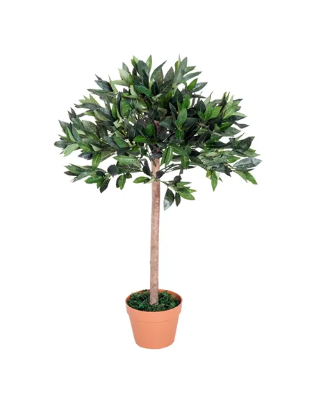 Outsunny 3ft Artificial Olive Tree Indoor Plant Greenery for Home Office Potted in An Orange Pot