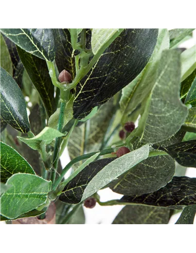 Outsunny 3ft Artificial Olive Tree Indoor Plant Greenery for Home Office Potted in An Orange Pot