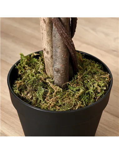 Outsunny 160cm/5.2FT Artificial Ficus Silk Tree with Nursery Pot, Decorative Fake Plant, for Indoor Outdoor Décor