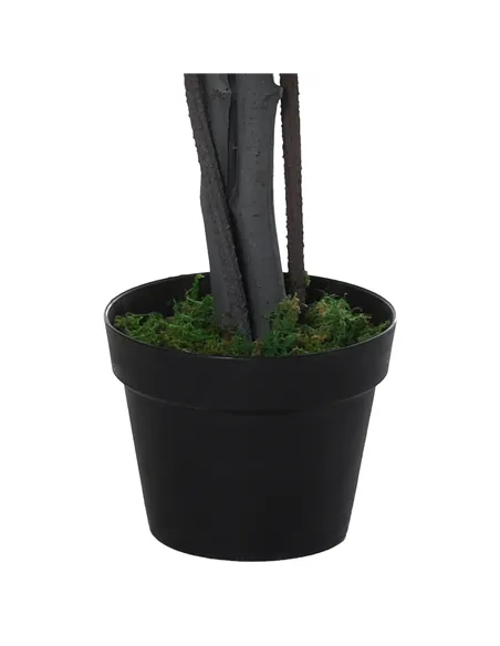 Outsunny 145cm Artificial Banyan Plant Faux Decorative Tree w/ Cement Pot Vibrant Greenery Shrubbery Indoor Outdoor Accessory