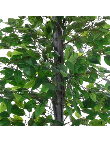 Outsunny 145cm Artificial Banyan Plant Faux Decorative Tree w/ Cement Pot Vibrant Greenery Shrubbery Indoor Outdoor Accessory