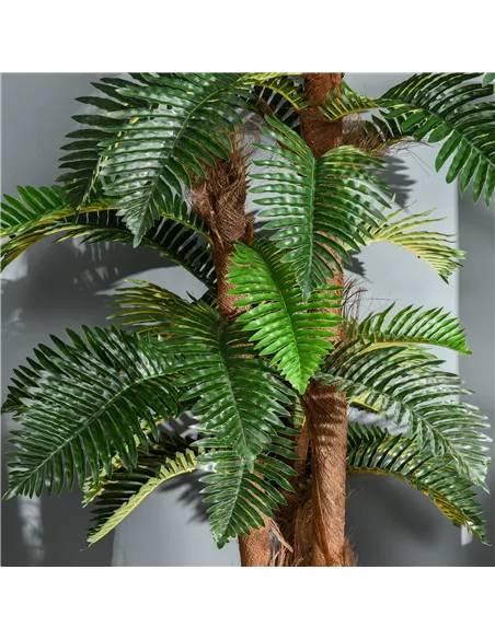 Outsunny Artificial Plant Tropical Palm in Pot, Fake Plants for Home Indoor Decor, 150cm, Green