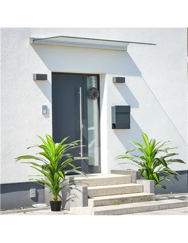 Outsunny Set of Two Artificial Dracaena Plants